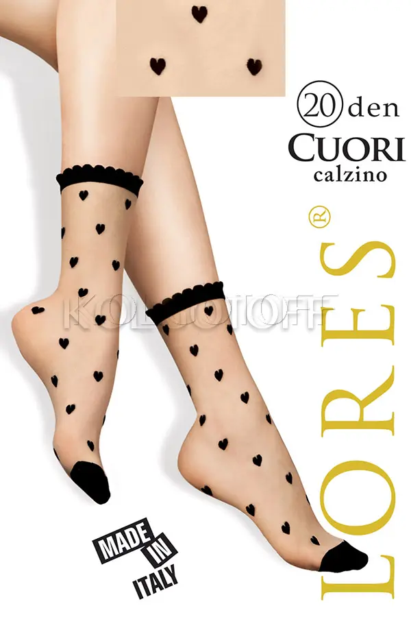 Носки женские с узором оптом LORES Cuori 20 calzino