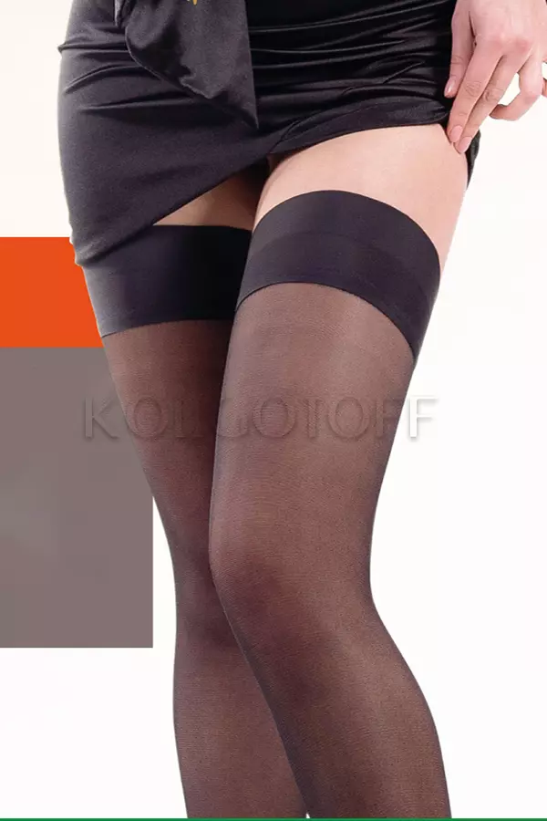 Чулки с гладкой резинкой на силиконовой основе оптом DOLORES MIRELLA 40 calze