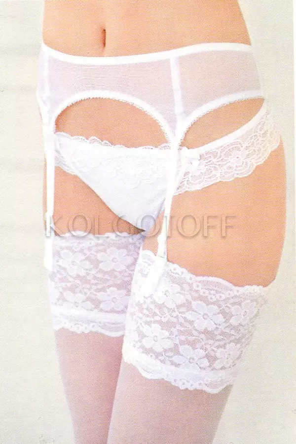 Комплект чулки и пояс для чулок оптом DOLORES Rianna erotic line