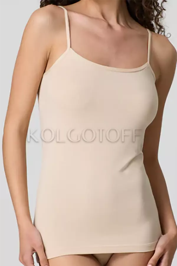 Хлопковая женская майка на узкой бретели оптом JADEA by Intimo Artu 4179