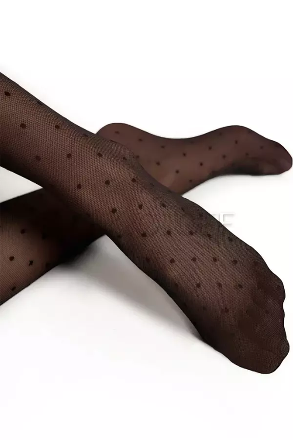 Колготки с узором в точку оптом MARILYN Flores 716