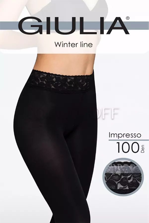 Колготки с силиконовым поясом оптом GIULIA Impresso 100