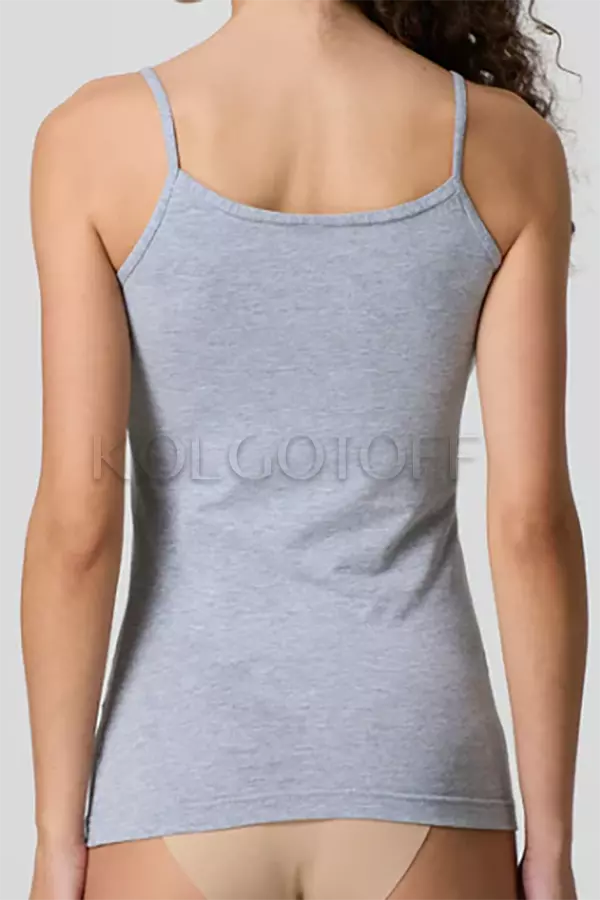 Хлопковая женская майка на узкой бретели оптом JADEA by Intimo Artu 4179