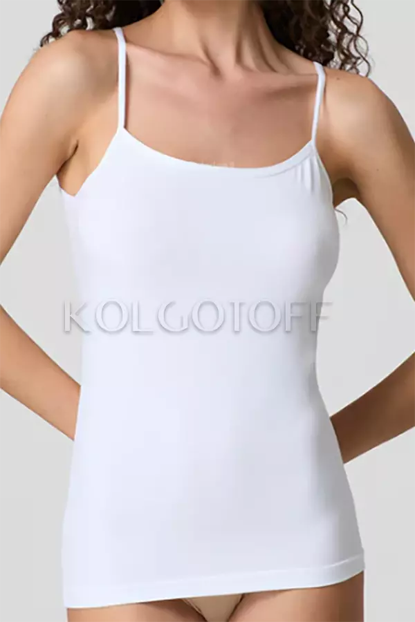 Хлопковая женская майка на узкой бретели оптом JADEA by Intimo Artu 4179