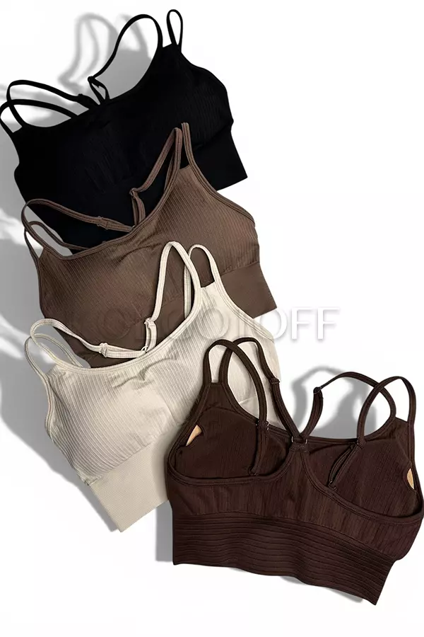 Бесшовный спортивный топ оптом KOLGOTOFF TOP Define Ribbed LUXE