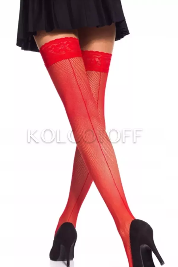 Чулки сетчатые со швом сзади оптом DOLORES Adele rete