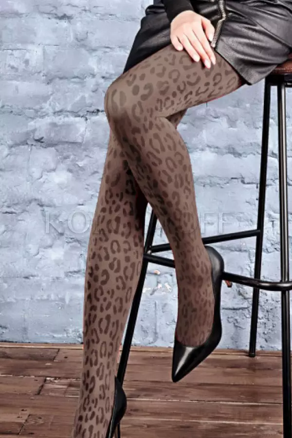 Колготки с леопардовым принтом оптом GIULIA Fiesta 100 model 5