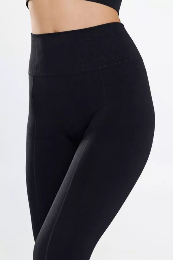 Леггинсы плотные бесшовные со штрипками оптом GIULIA Leggings STRAPS ENERGY