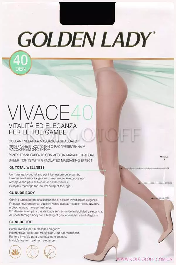 Классические колготки без шортиков GOLDEN LADY Vivace 40