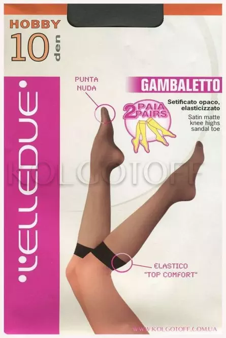 Ультратонкие женские гольфы оптом ELLEDUE Hobby 10 Den