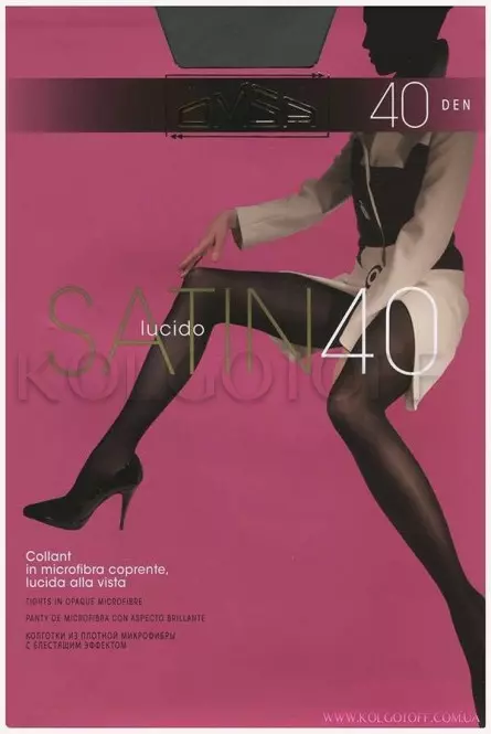 Колготки с эффектом блеска оптом OMSA Satin 40