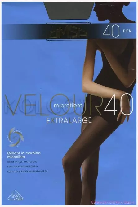 Колготки из микрофибры большого размера оптом OMSA Velour 40 XL