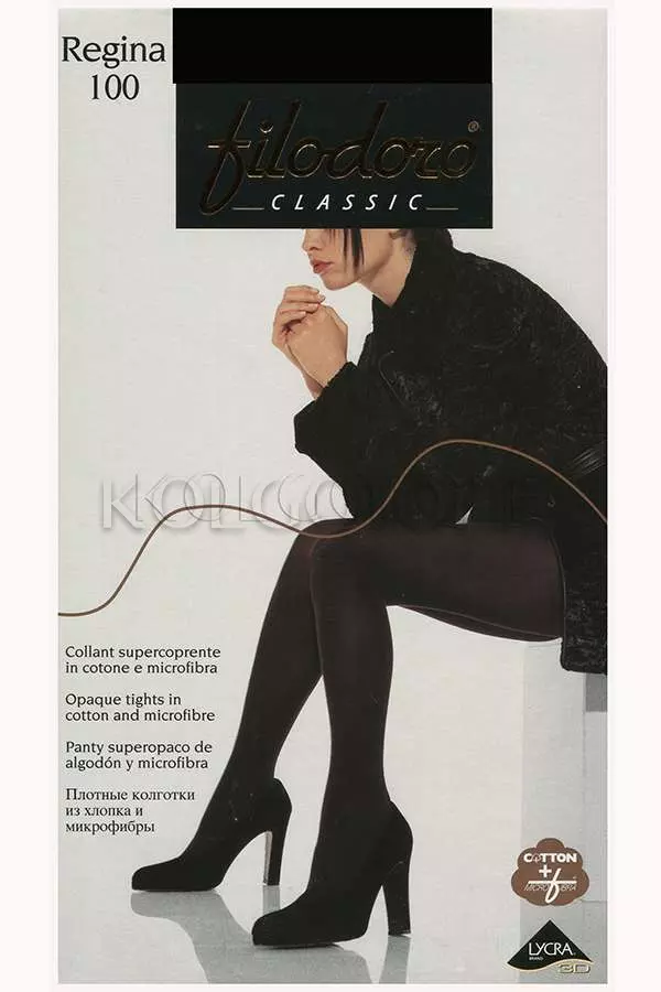 Тёплые женские колготки с хлопком оптом FILODORO Regina 100