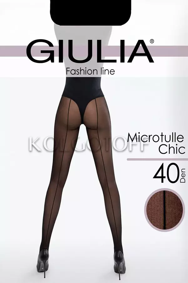 Колготки женские со швом GIULIA MICROTULLE CHIC 40
