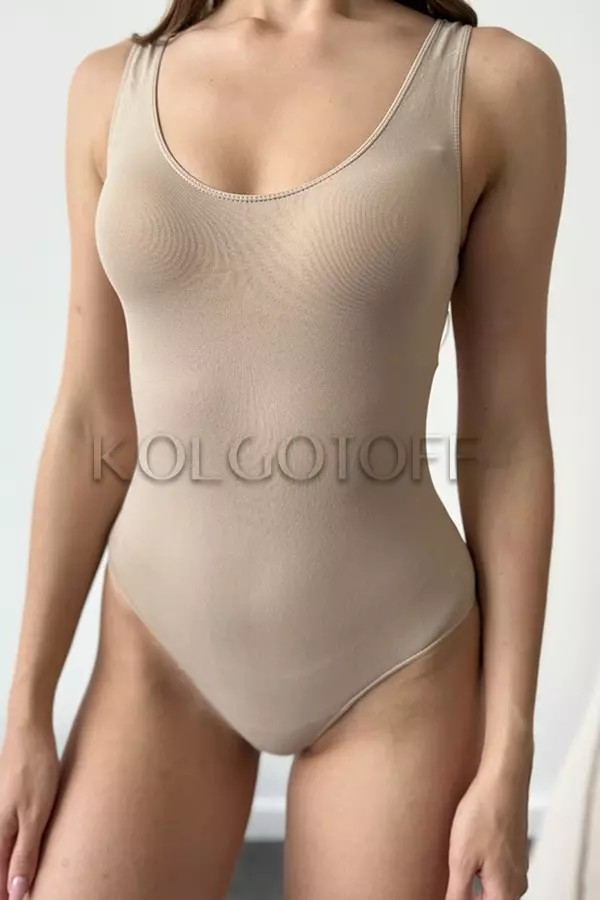 Бесшовное боди-майка оптом GIULIA BODY CANOTTA SCOLLO TONDO
