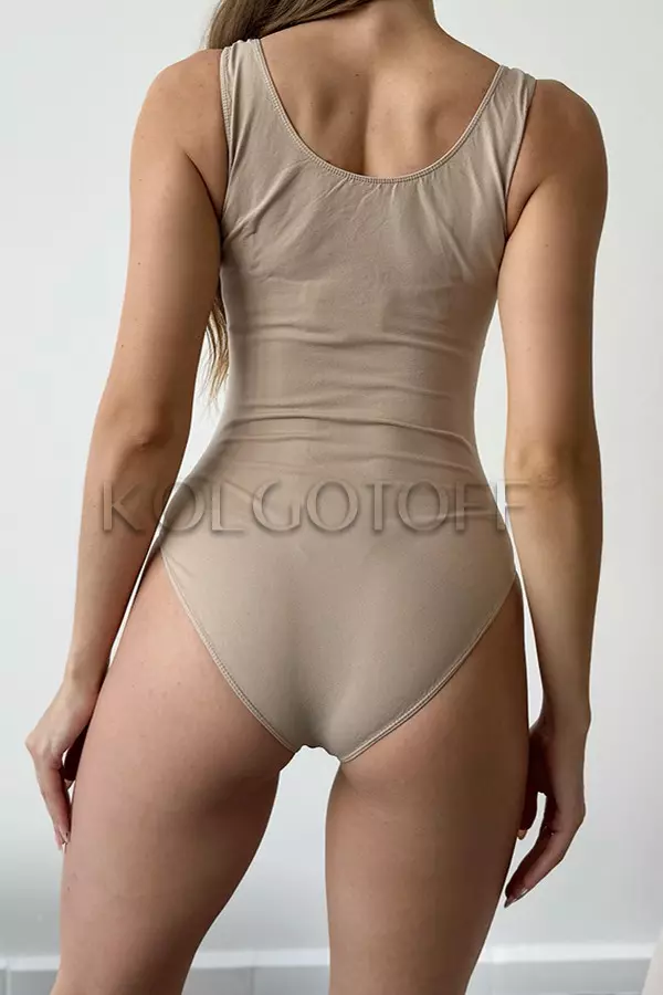 Бесшовное боди-майка оптом GIULIA BODY CANOTTA SCOLLO TONDO