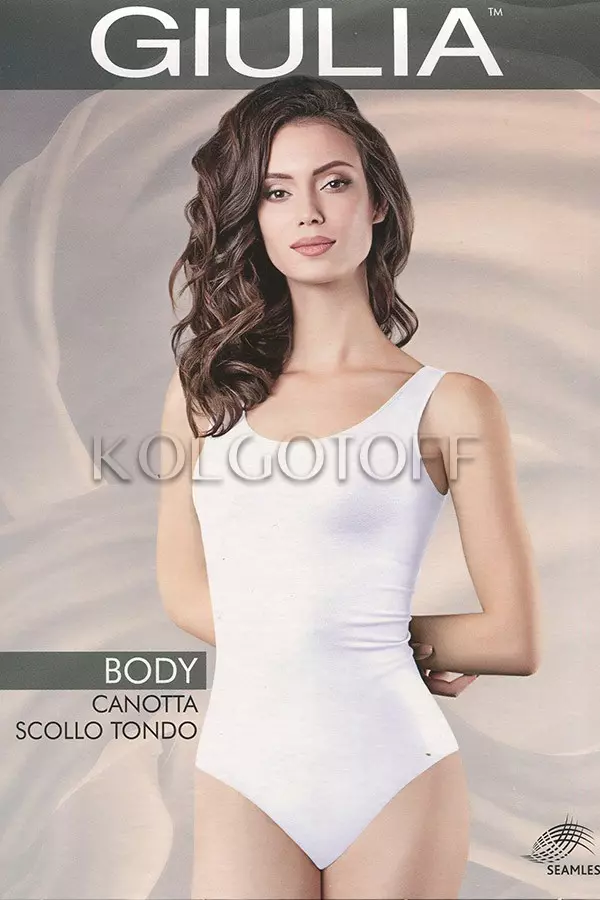 Бесшовное боди-майка оптом GIULIA BODY CANOTTA SCOLLO TONDO