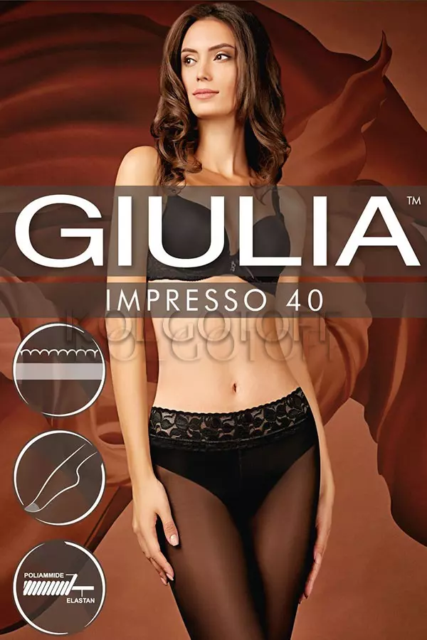 Колготки с силиконовым поясом оптом GIULIA Impresso 40