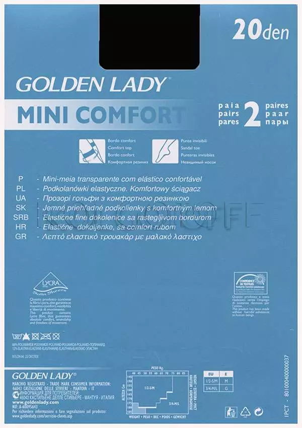 Классические женские гольфы оптом GOLDEN LADY Mini Comfort 20