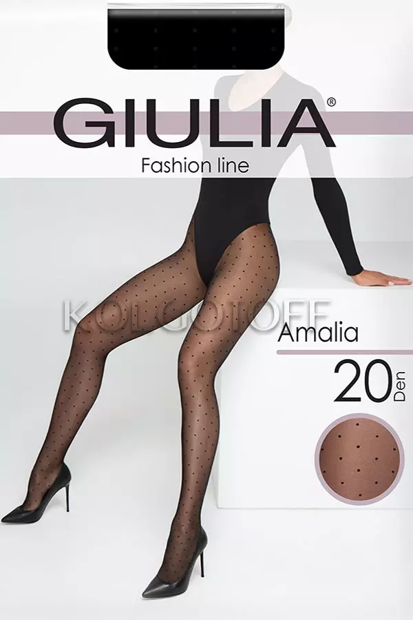 Колготки с узором в точку оптом GIULIA Amalia 20 model 1