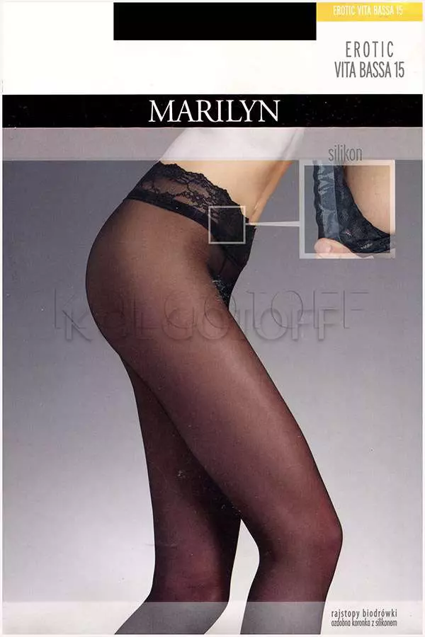 Колготки с силиконовым поясом оптом MARILYN Erotic 15 vita bassa