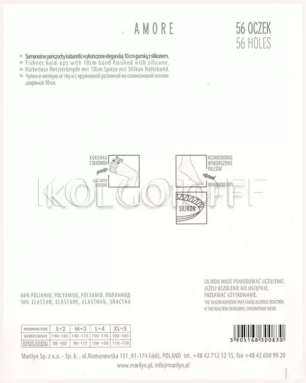 Чулки сетчатые оптом MARILYN Amore kab