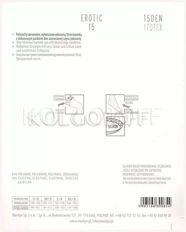Чулки женские оптом MARILYN Erotic 15
