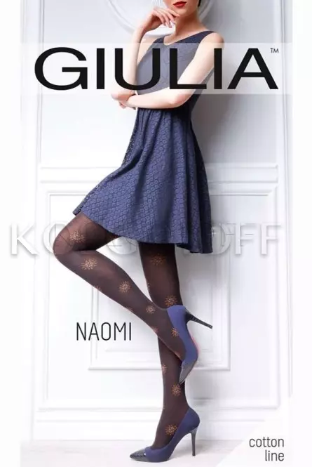 Колготки хлопковые с узором оптом GIULIA Naomi 150 model 2