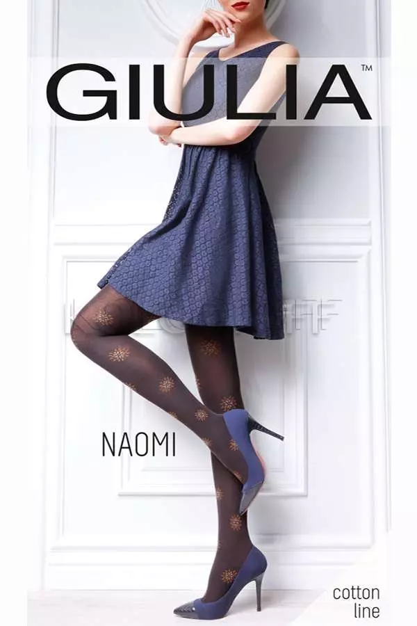 Колготки хлопковые с узором оптом GIULIA Naomi 150 model 2