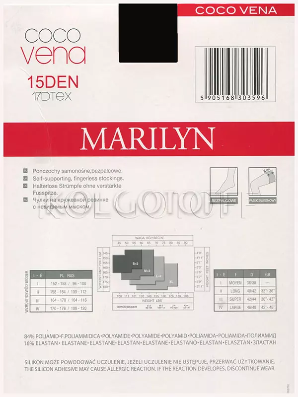 Чулки женские оптом MARILYN Coco Vena 15