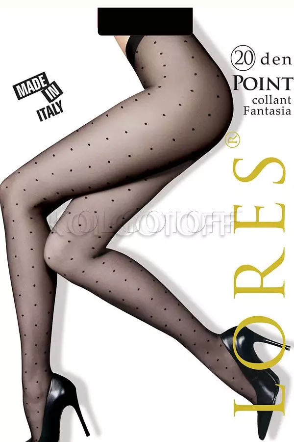 Колготки с узором оптом LORES Point 20