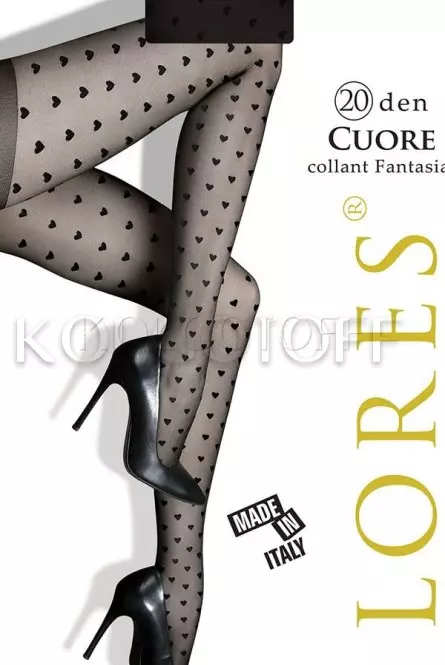 Колготки с узором оптом LORES Cuore 20