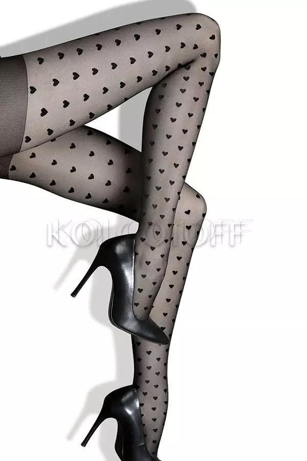 Колготки с узором оптом LORES Cuore 20
