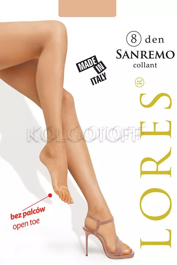 Колготки с открытыми пальцами оптом LORES Sanremo 8 collant