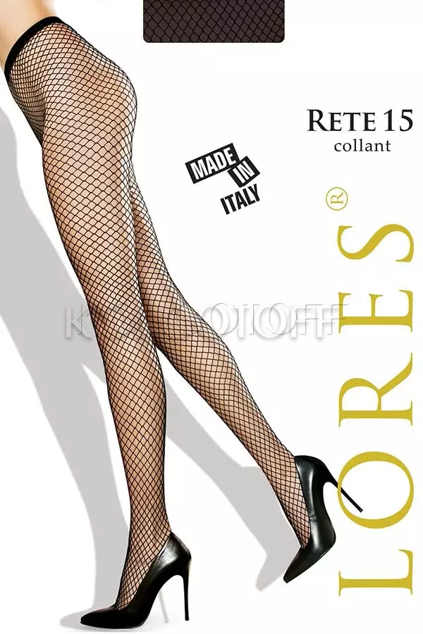 Колготки женские в среднюю сетку оптом LORES Rete 15 collant