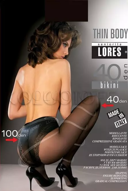 Колготки с моделирующими трусиками оптом LORES Thin Body 40 bikini