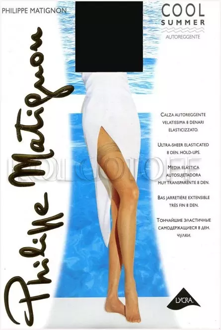 Чулки ультратонкие оптом PHILIPPE MATIGNON Cool Summer 8 autoreggente