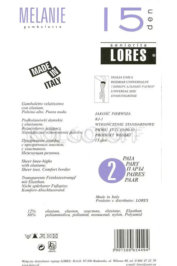 Гольфы женские оптом LORES Melanie 15