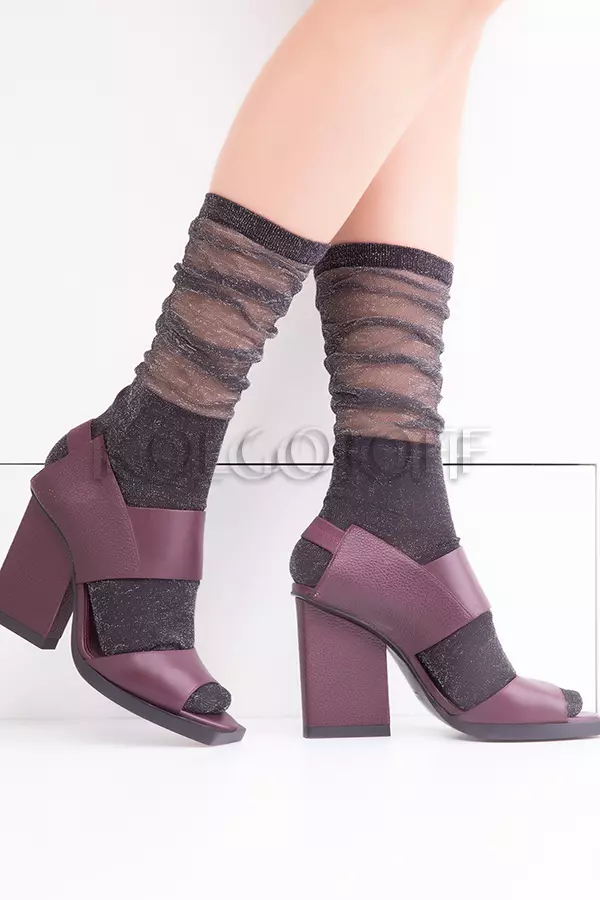 Гольфы женские хлопковые с люрексом оптом GIULIA GMC COLOR