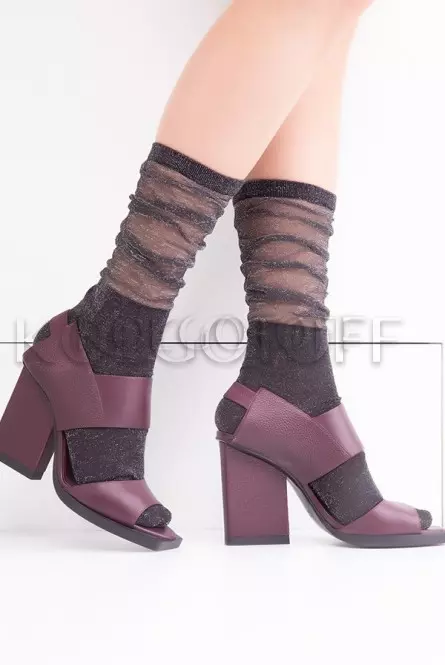 Гольфы женские хлопковые с люрексом оптом GIULIA GMC COLOR