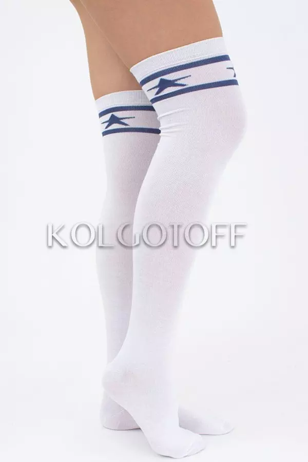 Чулки-ботфорты с узором оптом GIULIA WGL-003