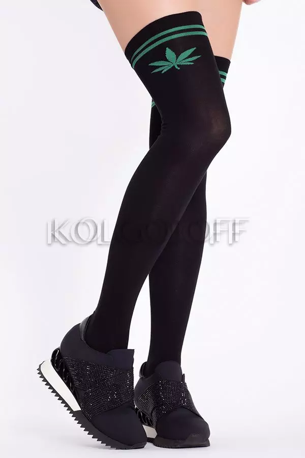 Чулки-ботфорты с узором оптом GIULIA WGL-004