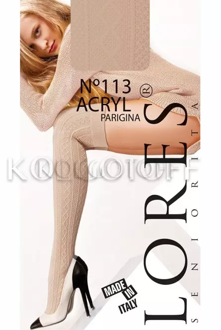 Ботфорты женские с узором оптом LORES Acryl №113 parigina