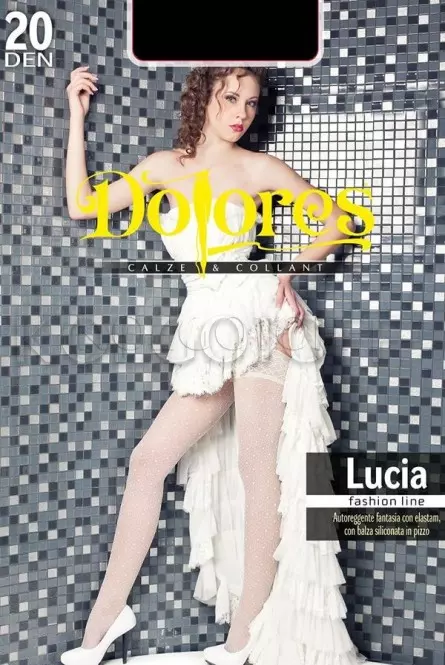 Сетчатые чулки с узором в точку DOLORES Lucia 20