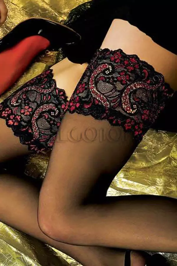 Чулки женские с широкой резинкой оптом LORES №183  20 autoreggente