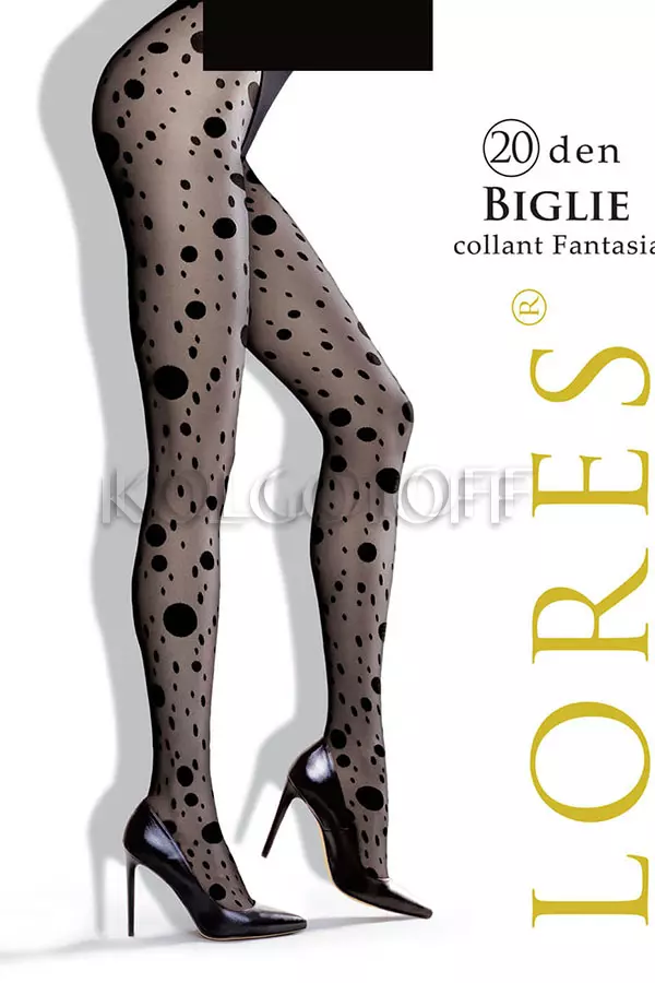 Колготки женские с узором оптом LORES Biglie 20