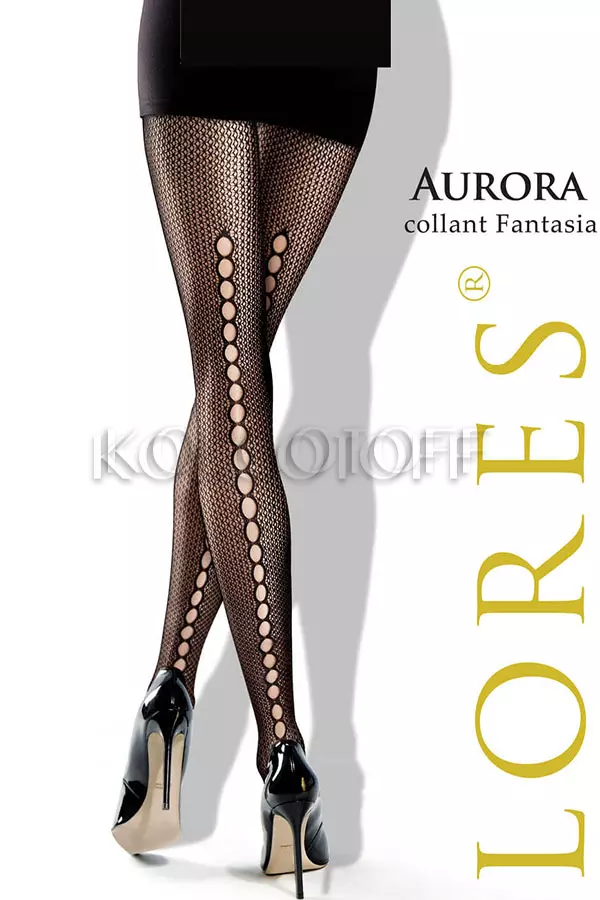 Колготки сетчатые с имитацией шва оптом LORES Aurora