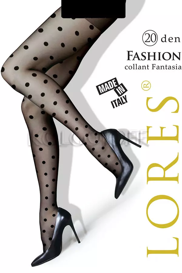 Колготки с узором в горох оптом LORES Fashion 20