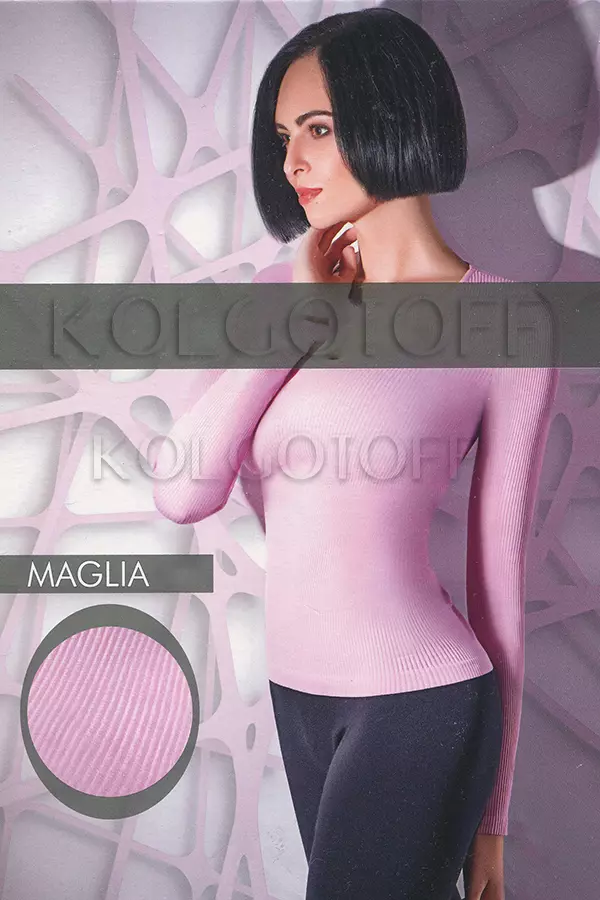 Пуловер бесшовный в рубчик оптом GIULIA MAGLIA RIB