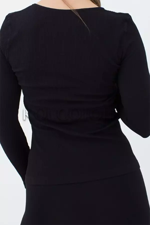 Пуловер бесшовный в рубчик оптом GIULIA MAGLIA RIB